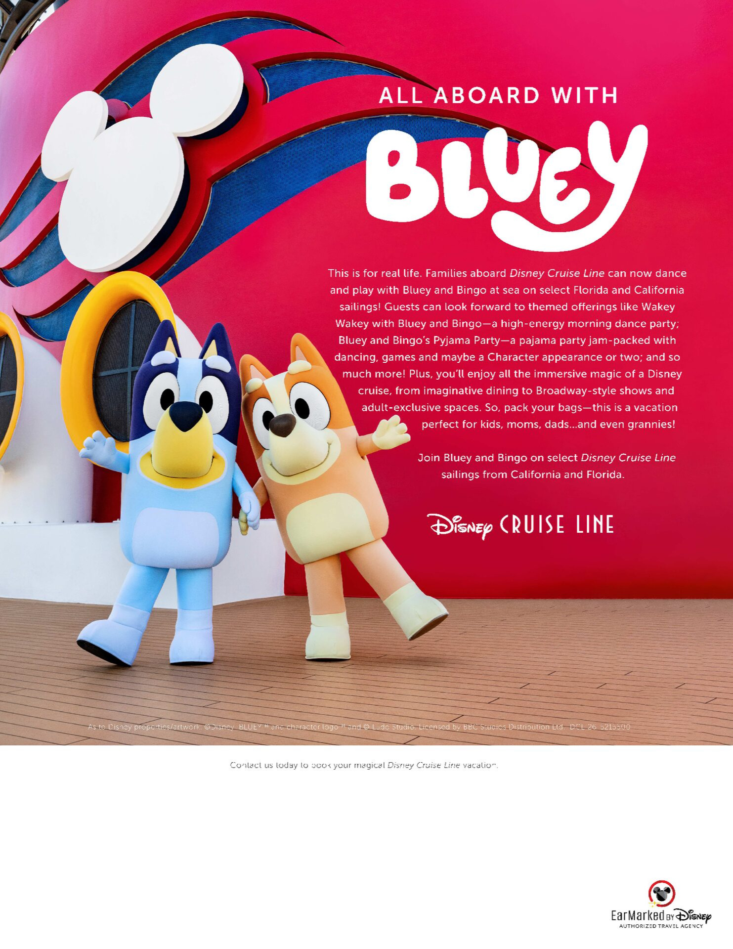 Disney Cruise Line All Aboard with Bluey Creators of Magic Synergia Travel