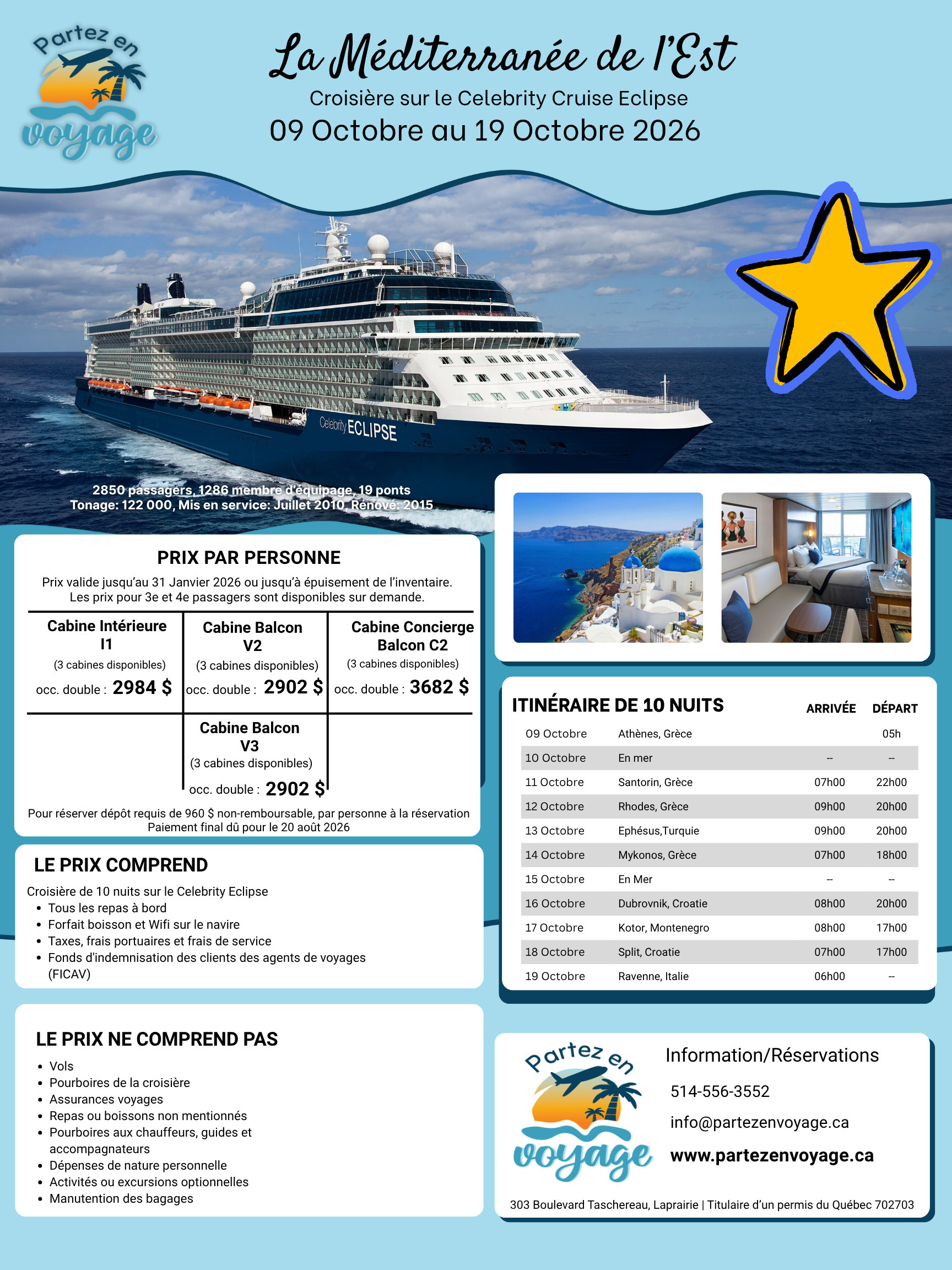 Croisi&egrave;re Iles Grecques 2026